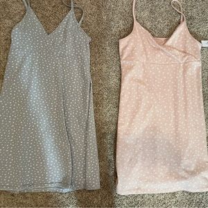 Two floral cross mini dresses - BOTH INCLUDED IN PRICE